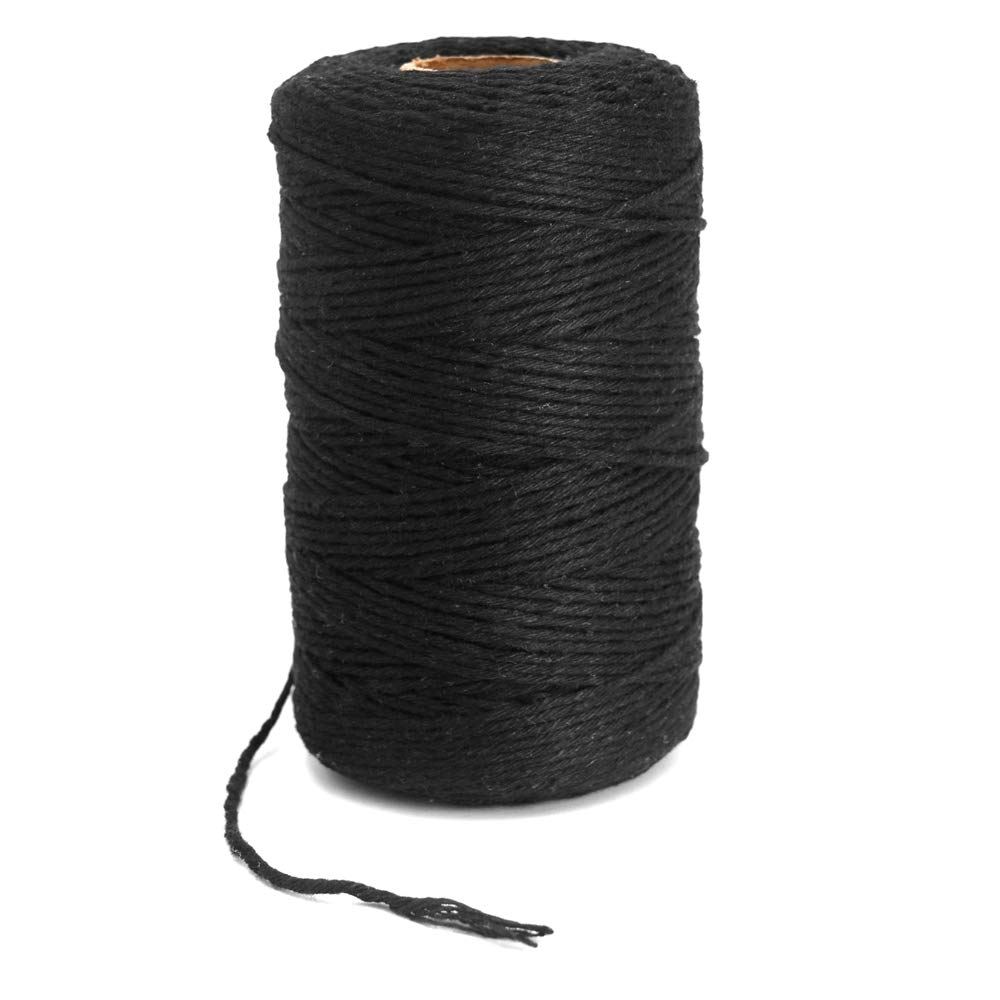 Black Twine String,Cotton Bakers Twine 656 Feet Cotton Cord Crafts Gift Twine String Christmas Holiday Twine - Image 8