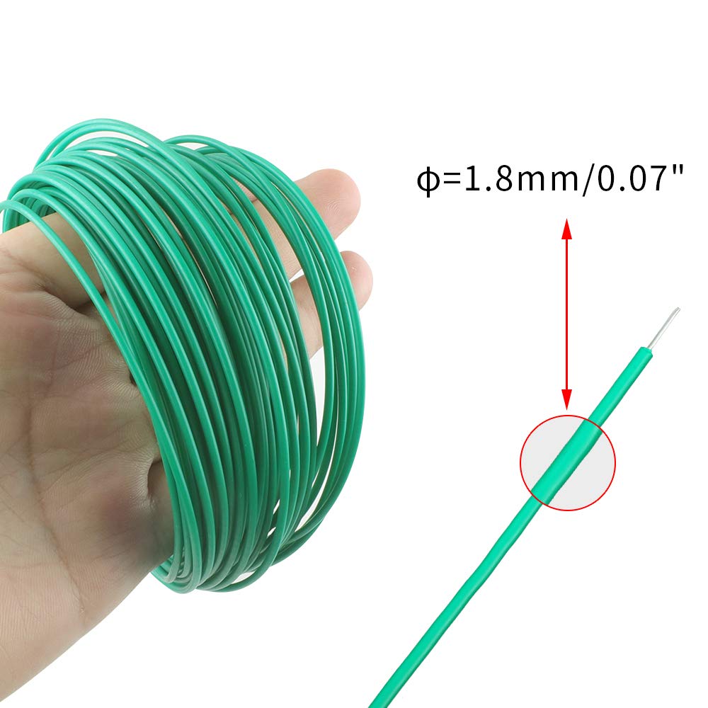 KINGLAKE 100 Feet Green Sturdy Plastic Coated Garden Wire 1.8mm Plant Twist Tie Garden Training Wire (2pks 50 ft) - Image 5