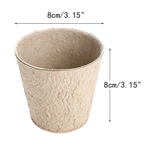 KINGLAKE 100 Pcs 3 Inch Peat Pots, Seeds Starter, Transplant Seedlings With 100 Pcs White Plastic Plant Labels - Image 3