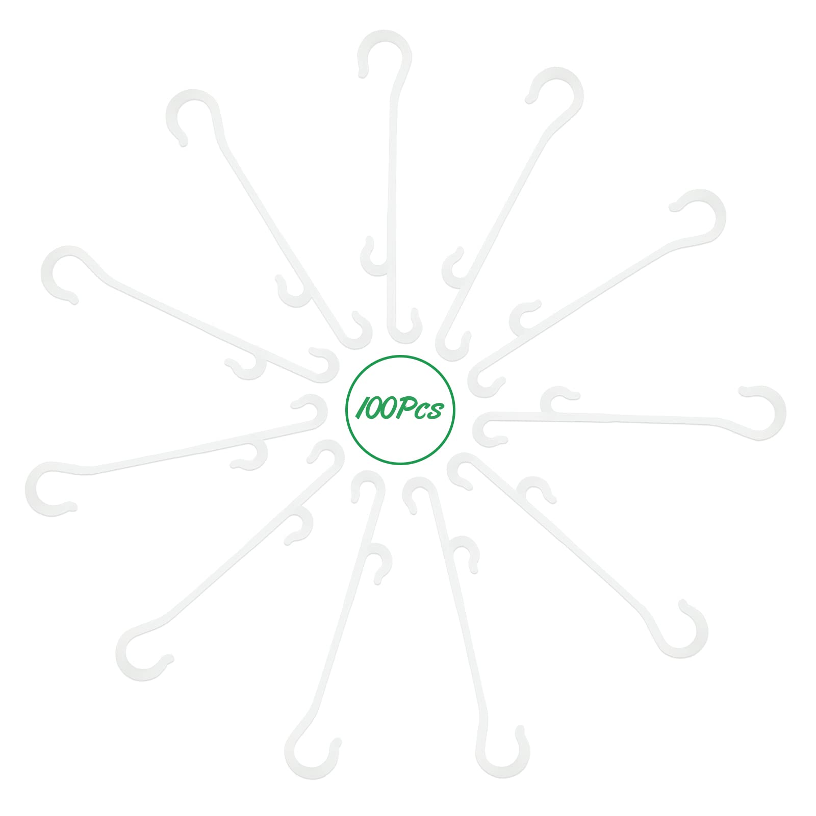 KINGLAKE 100 Pcs Tomato Support Clips Tomato Vegetable Support J-Hook Clips to Prevent Tomatoes from Pinching or Falling Off - Image 3