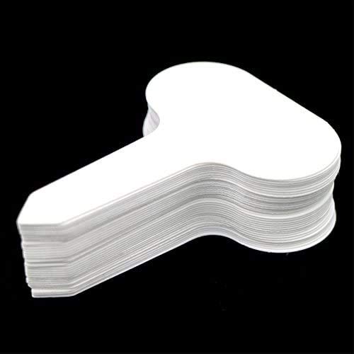 KINGLAKE 100 Pcs White Plastic Plant Labels Waterproof T-Type Plant Tag Nursery Flower Garden Labels - Image 3