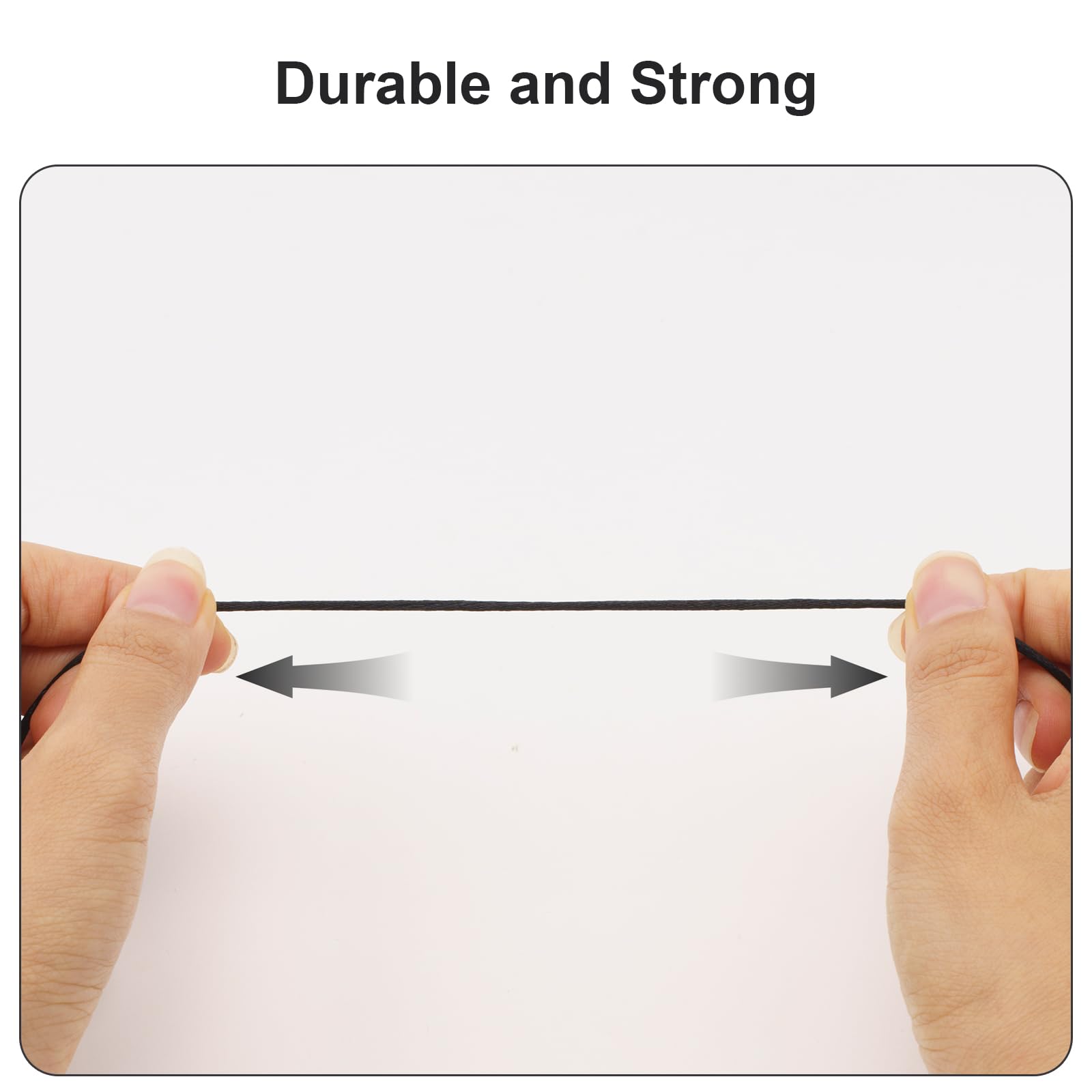 KINGLAKE 2mm Nylon Cord Satin String for Bracelets,100 Yards Black Nylon String Craft Satin Cord Rattail Cord for Jewelry Making,BeadingThread,Necklaces Macrame Lanyards - Image 4