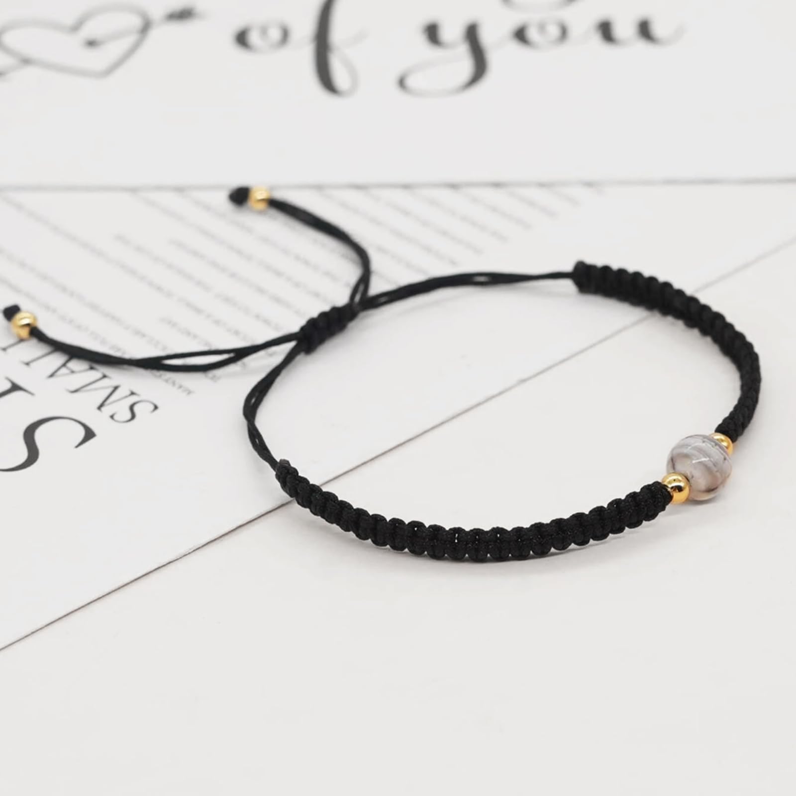 KINGLAKE 2mm Nylon Cord Satin String for Bracelets,100 Yards Black Nylon String Craft Satin Cord Rattail Cord for Jewelry Making,BeadingThread,Necklaces Macrame Lanyards - Image 5