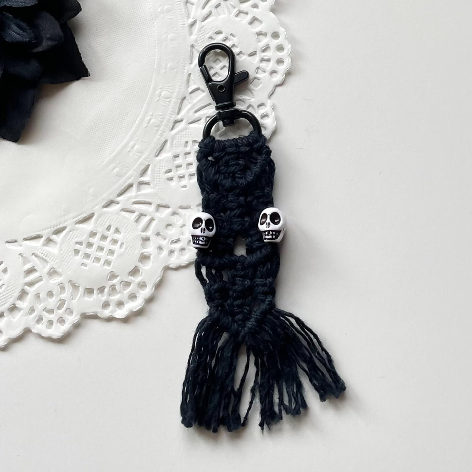 KINGLAKE 2mm Nylon Cord Satin String for Bracelets,100 Yards Black Nylon String Craft Satin Cord Rattail Cord for Jewelry Making,BeadingThread,Necklaces Macrame Lanyards - Image 7