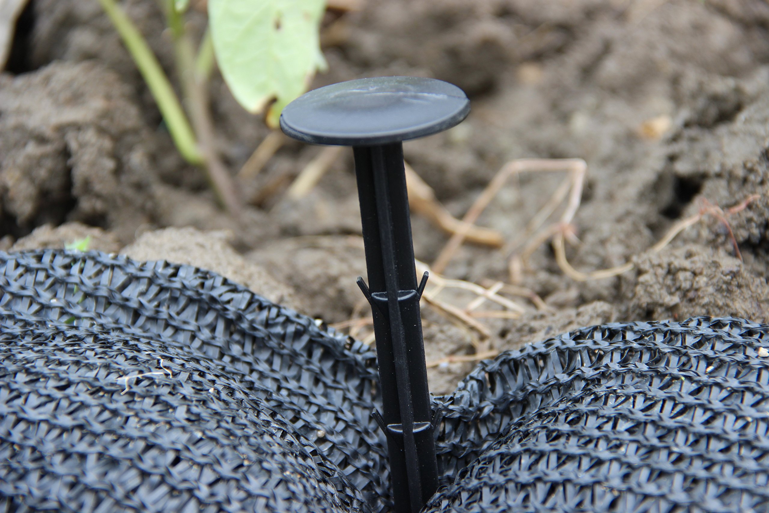 KINGLAKE 30 Pcs 4.3 inch Sturdy Plastic Stakes Anchors Rustproof for Holding Down Landscape Fabric Lawn Edging,Tents,Game Nets and Rain Tarps Black - Image 4