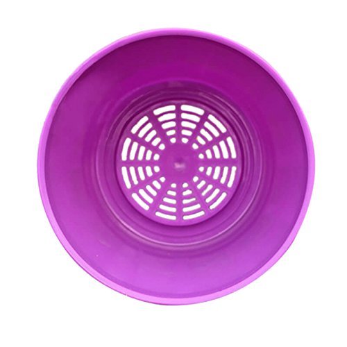 KINGLAKE 8 Pcs 4" Plastic Plant Flower Seedlings Nursery Pot/Pots Planter Colorful Flower Plant Container Seed Starting Pots with Pallet and Drainage Holes for Home Garden Flowers Plants,8 Colors - Image 5