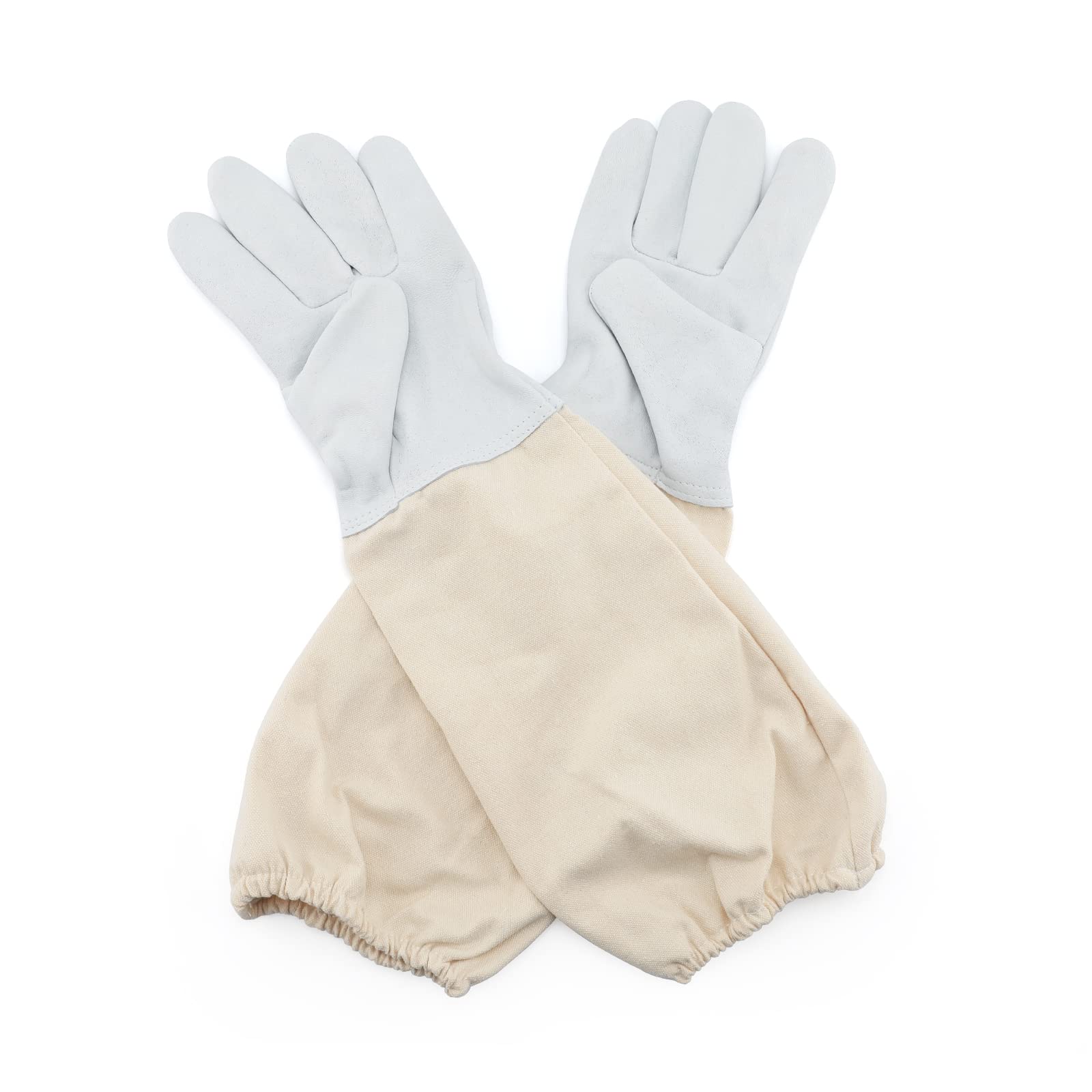 KINGLAKE Beekeeping Gloves Bee Hive Gloves Goatskin Beekeeping Protective Glove with Sleeves Large for the Beginner Beekeeper - Image 3