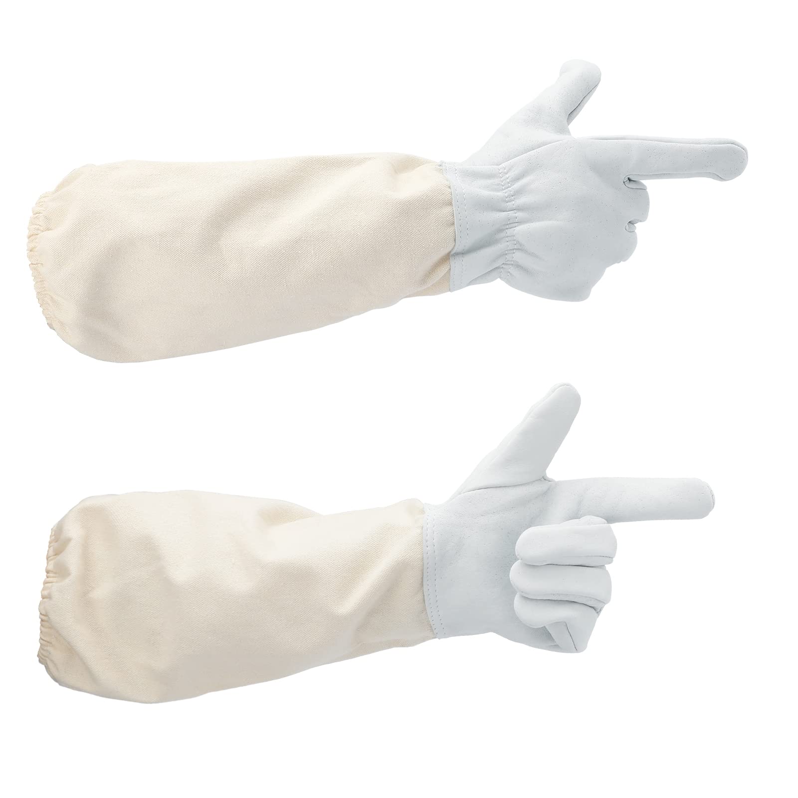 KINGLAKE Beekeeping Gloves Bee Hive Gloves Goatskin Beekeeping Protective Glove with Sleeves Large for the Beginner Beekeeper - Image 4