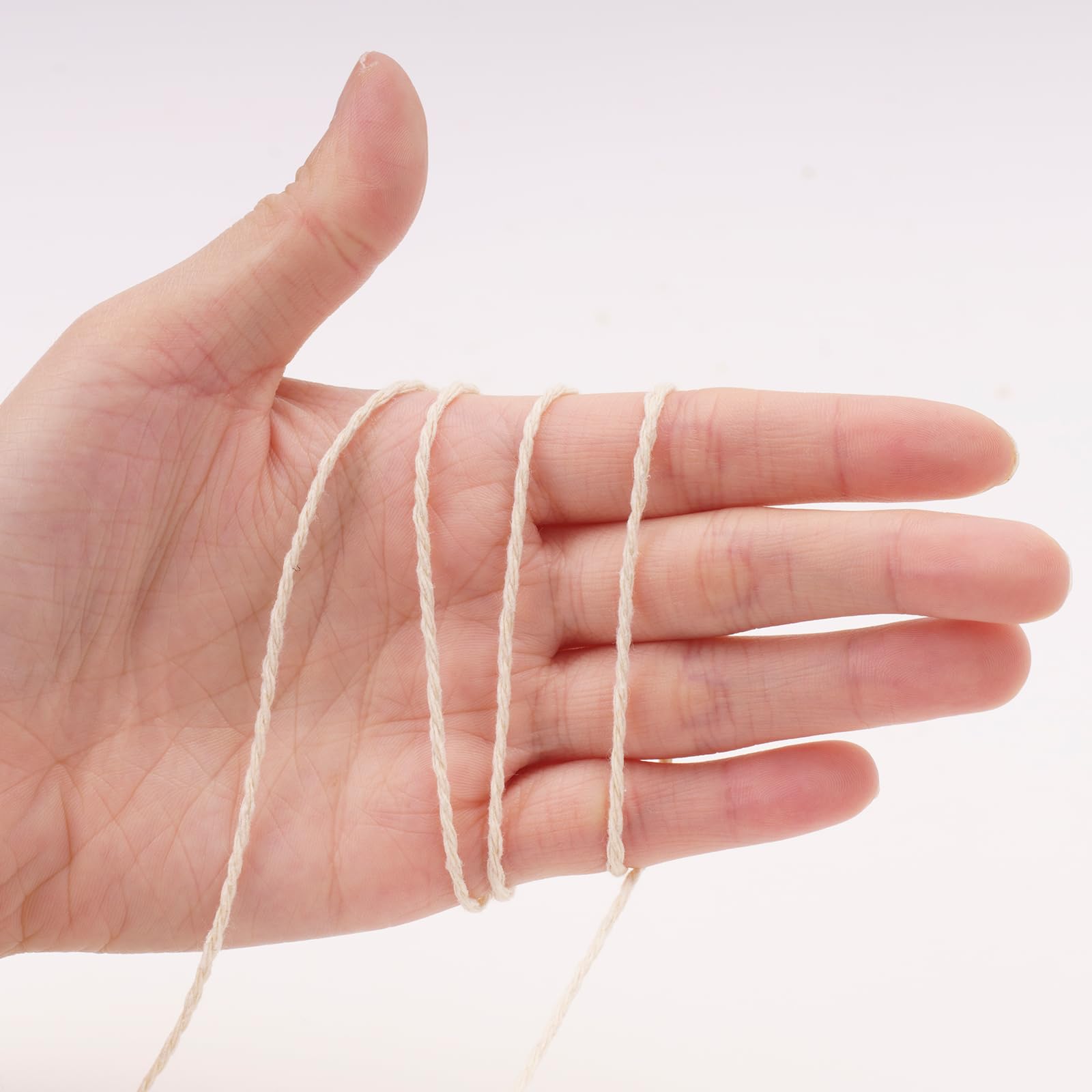 KINGLAKE Cotton Twine String 2mm Natural Butchers Twine for Cooking Food Safe 164 Feet Bakers String for Cooking Meat, Baking, Crafts, Gift Wrapping, Home Decor - Image 4