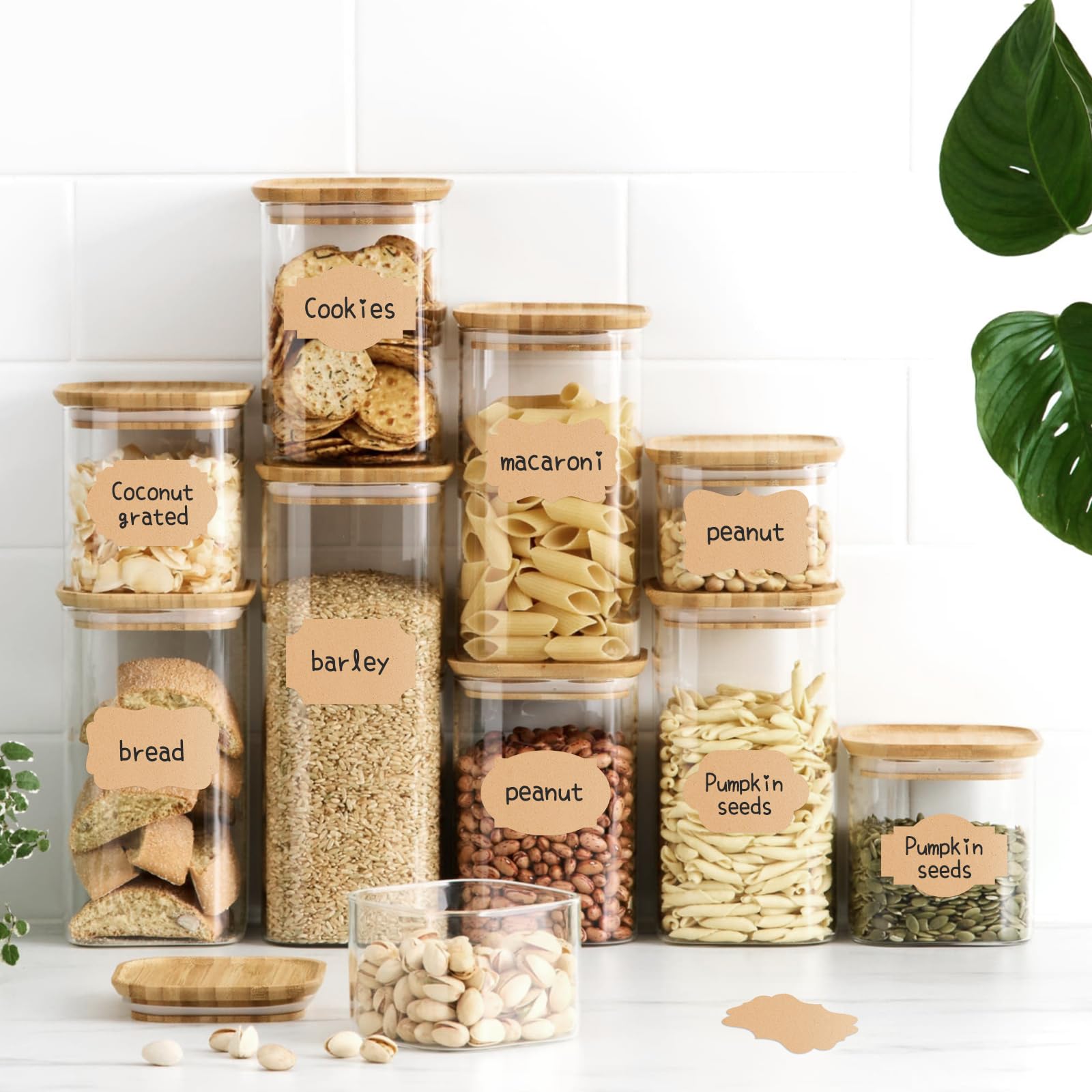 KINGLAKE Fancy Shape Kraft Label Stickers 2x3 Inch - 160PCS Canning, Gift Tags & Storage Bottle Labels - Image 8