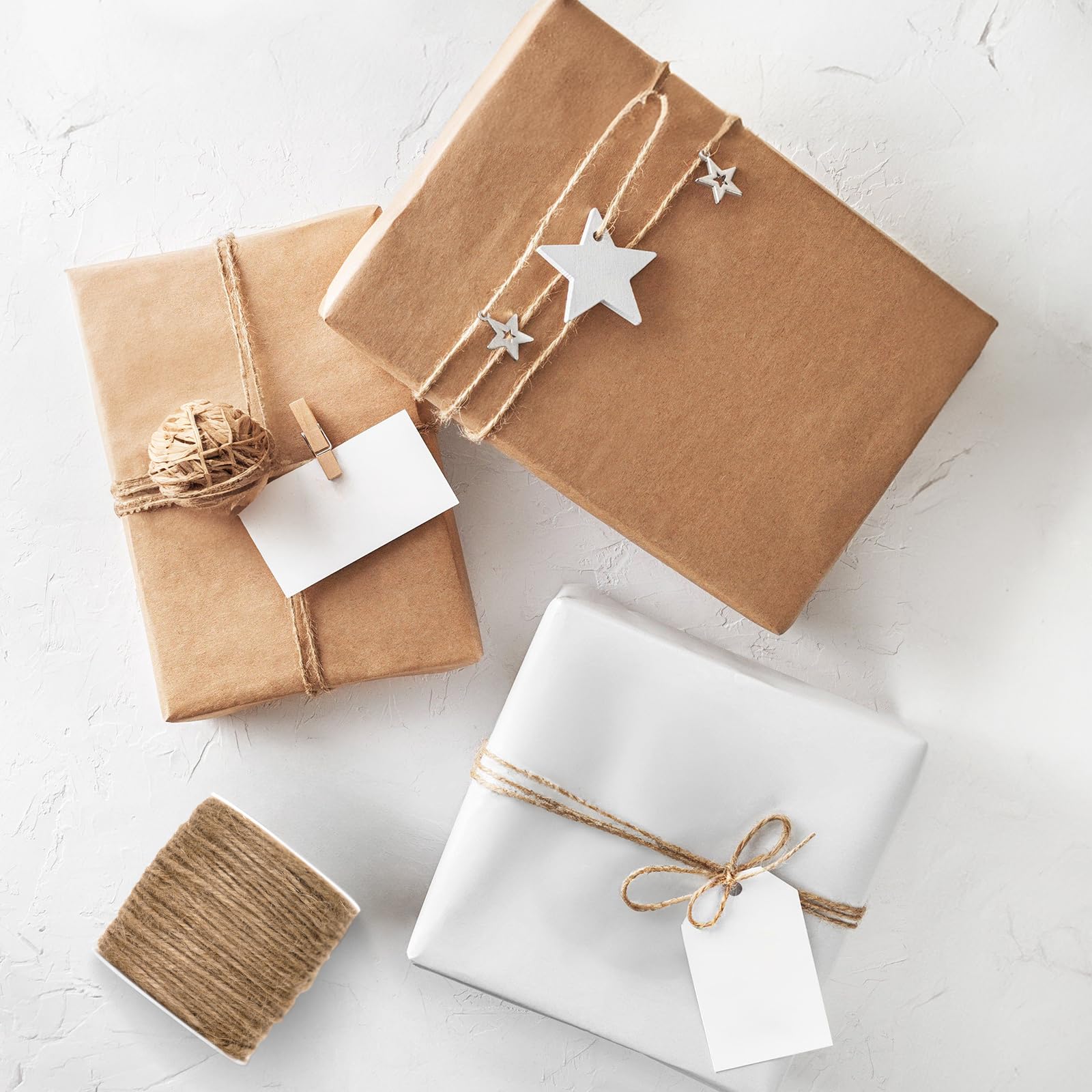 KINGLAKE Jute Twine String 3mm Natural Jute Twine 328 Feet Heavy Duty Hemp Brown Twine String for Crafts, Gift Wrapping, Packing, Home Decor and Holidays - Image 6