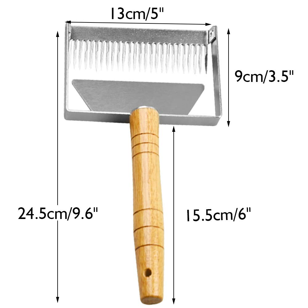 KINGLAKE Large Honey Uncapping Fork Iron Honeycomb Honey Scraper Wooden Handle Beekeeping Beekeeper Equipment Tool - Image 3