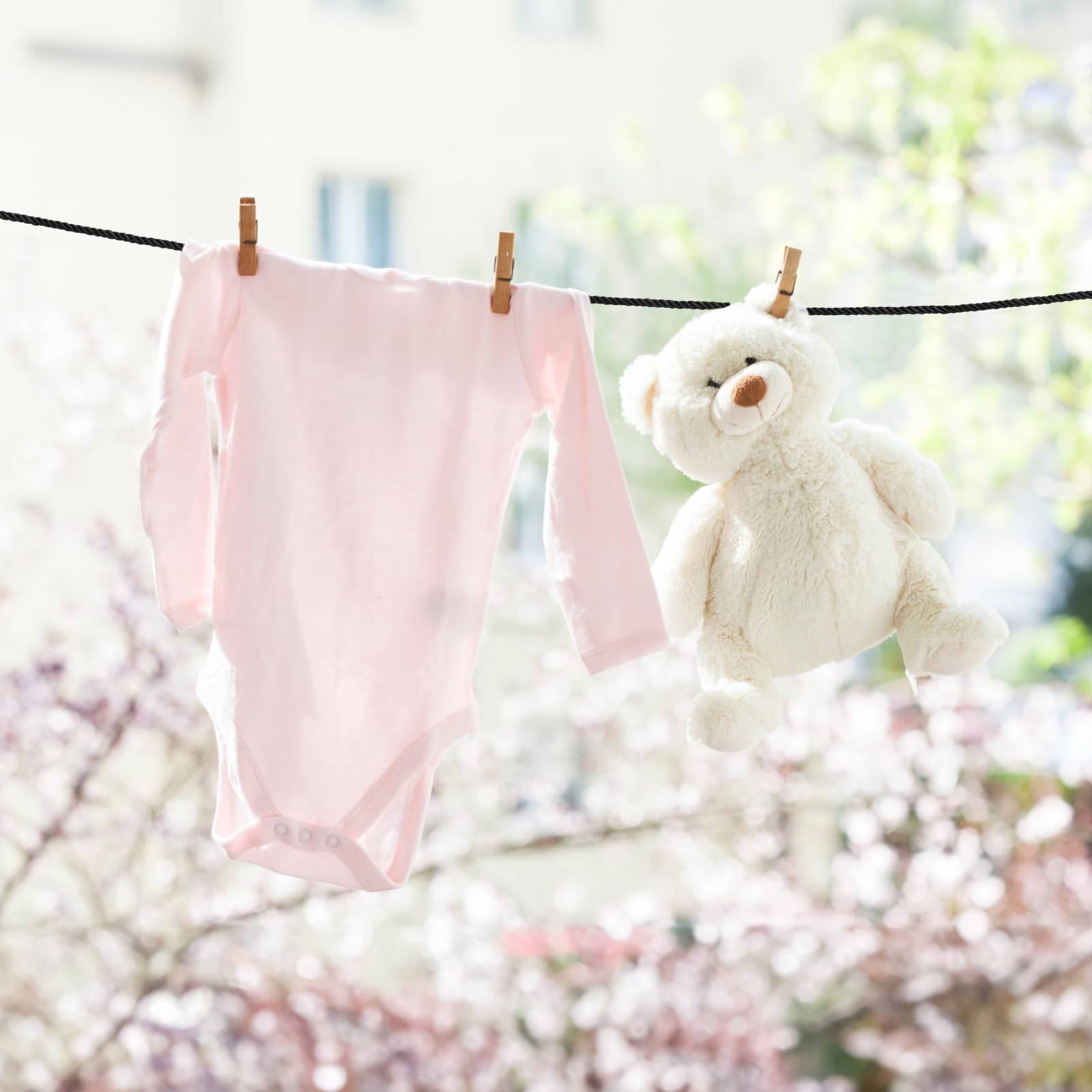 KINGLAKE Soft Silk Rope,8MM Black Rope,50 Feet Skin Friendly Soft Nylon Rope,Long Satin Silk Cord,Thick Silk Rope,Twisted Braided Rope Cord for Crafts Decoration Hanging Clotheslines Camping Outdoor - Image 6