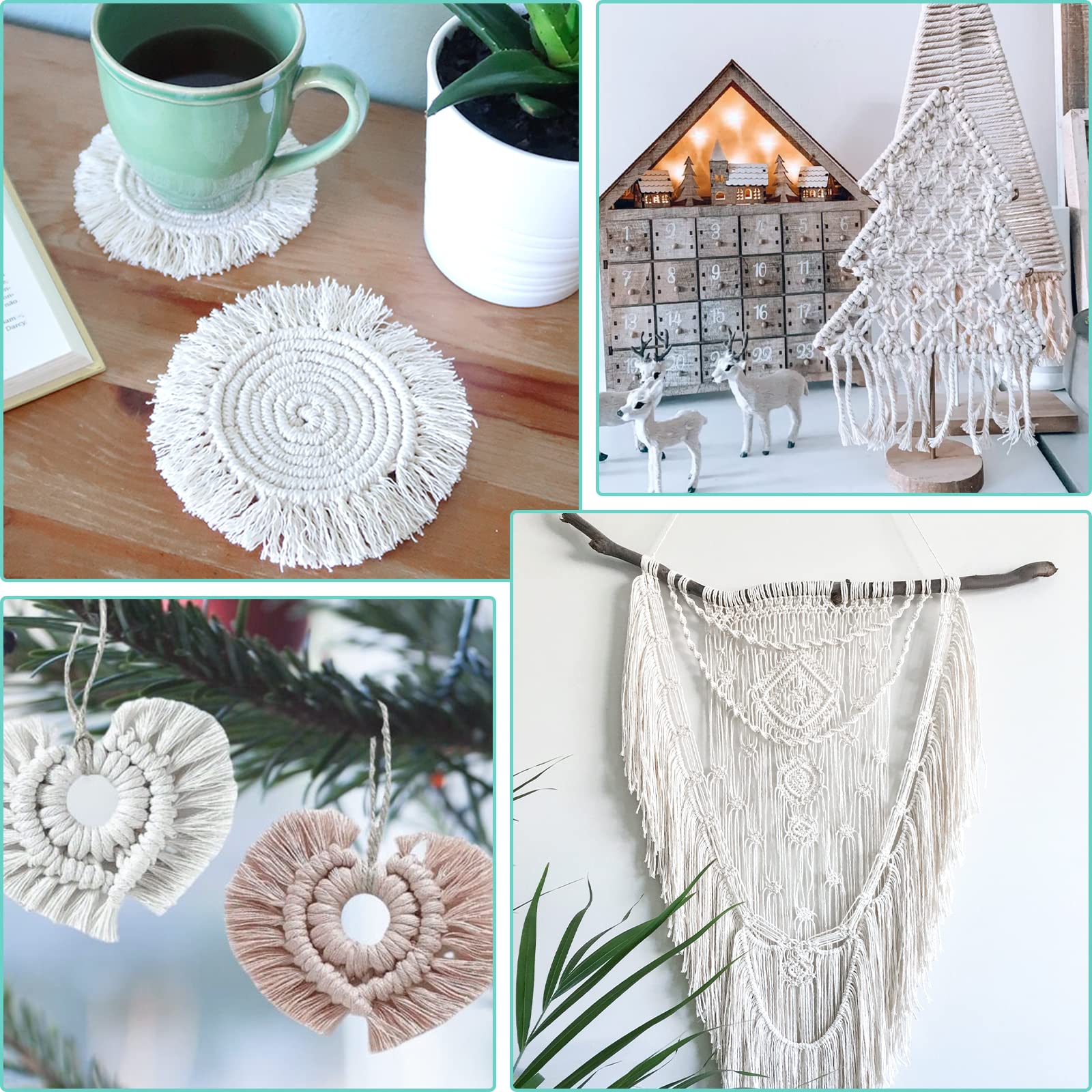 Natural White Cotton Cooking Twine 984 Feet - Food Safe Kitchen String for Trussing and Tying Poultry, Meat, Sausage Making - Butchers Twine for Crafts - Image 7