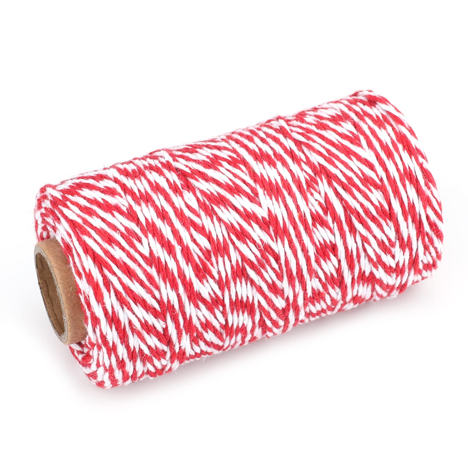 Red White Gift Twine String Holiday Twine 328 Feet Cotton Bakers Twine Crafts Christmas Twine Durable Packing String - Image 4
